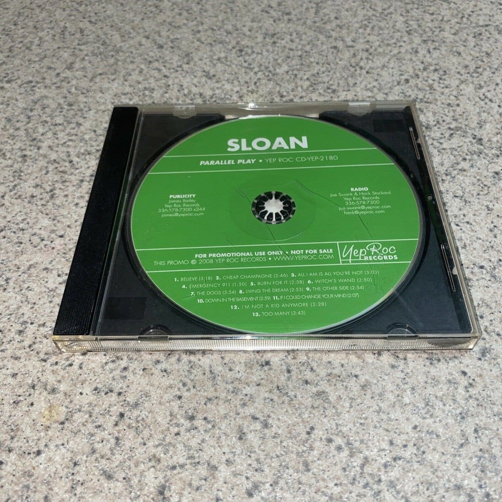 SLOAN Parallel Play 2008 US Yep Roc 13-track promo CD + press release